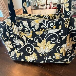 Large Vera Bradley Yellow Bird Duffle Weekender Tote